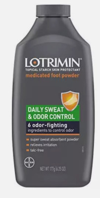 Lotrimin Daily Sweat & Odor Control Medicated 6.25 Ounce (Pack of 1), 6.25oz