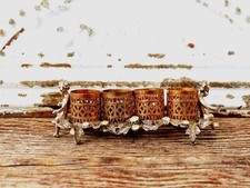 Vintage Cherub Lipstick Holder With Rhinestones