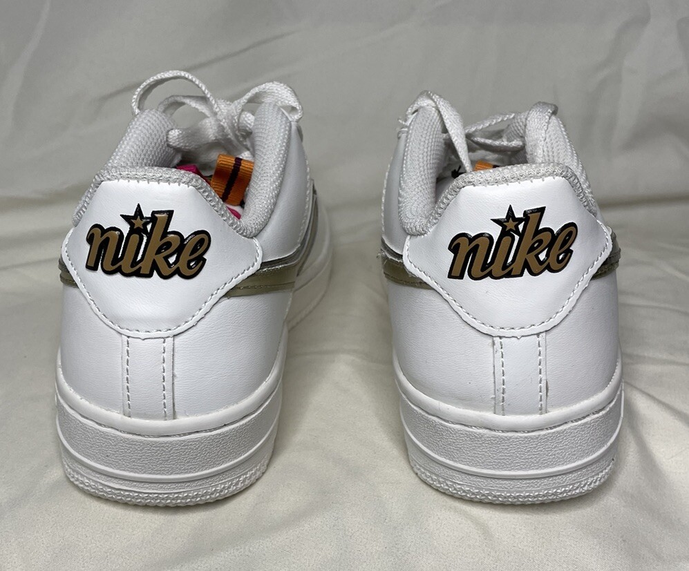 Nike Air Force 1 LV8 GS AF1 White Off Noir Shoe DH9595-001 Size 5Y