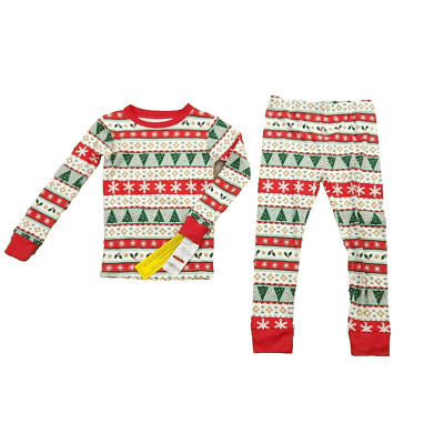 Carter's Big Kid 2 Piece Unisex Print Fleece Snug Fit Pajama Size 4/4A