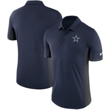 New Nike Dallas Cowboys NFL Football Dri-Fit navy polo golf shirt men's XL NWT