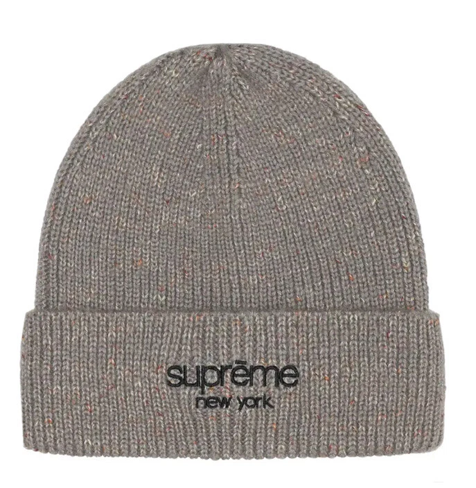 Supreme Rainbow Speckle Beanie   Grey   New (2022)
