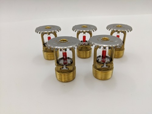 5 Pc Viking VK2001 Upright Fire Sprinkler Head 155Deg F 3/4"NPT Protection Equip