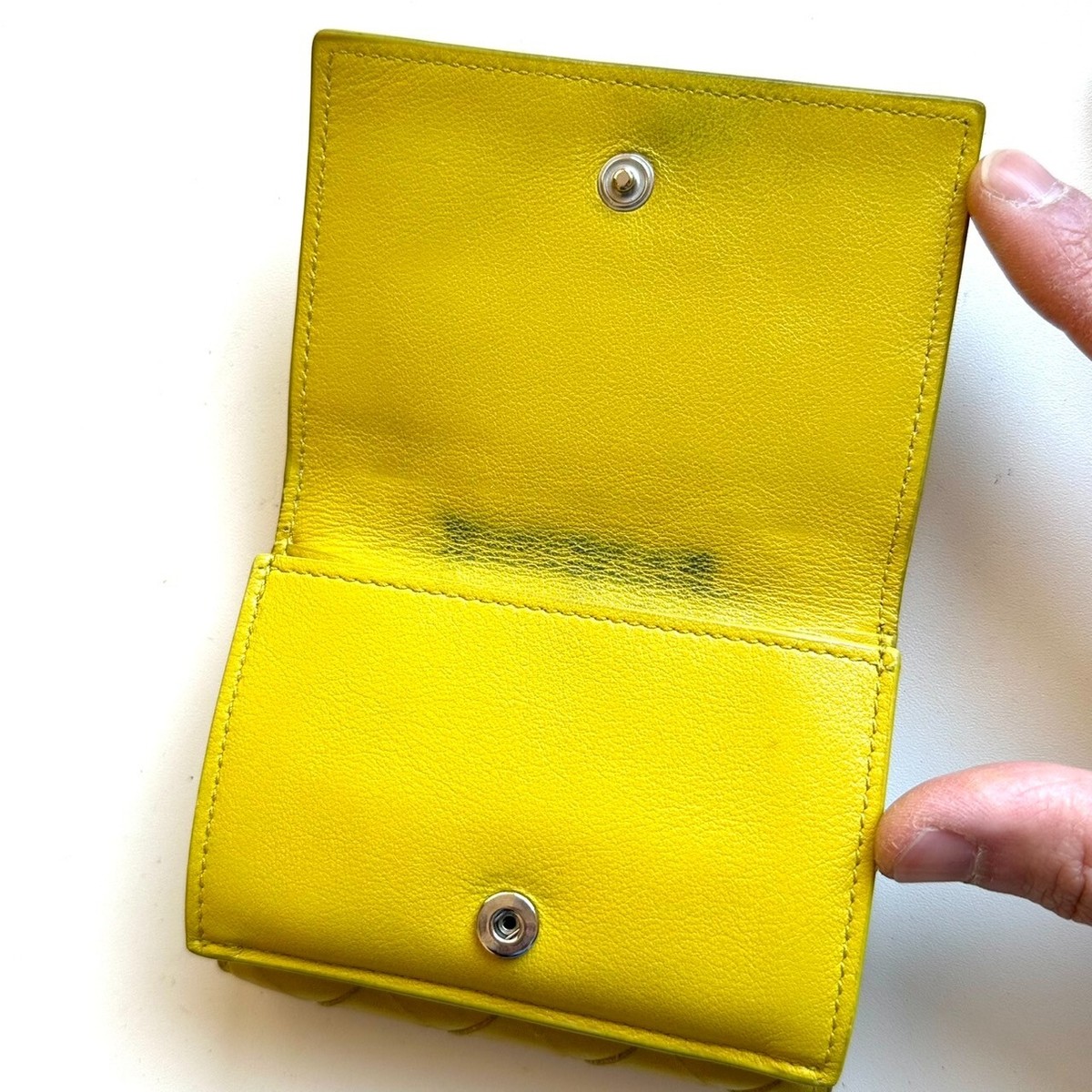 Bottega Veneta イエロー 三つ折り財布 ボッテガ・ヴェネタ(Bottega