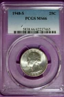 1948 - S PCGS MS66 WASHINGTON QUARTER!!  #B30331