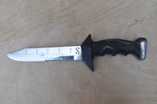 Vintage 90s Scubapro Diving Knife 12.5" Stainless Steel Made in Japan