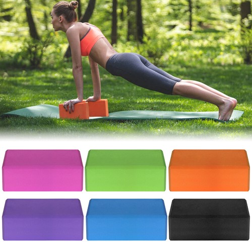 Блок для йоги фото 2Pcs EVA Yoga Blocks w/Strap Gym Fitness Exercise Pilates Workout Stretch Brick 