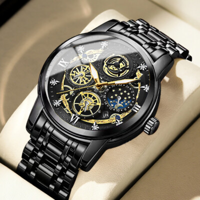 BINBOND Steel Luxury Double Wrist Business Original 4010 Hollow Men's