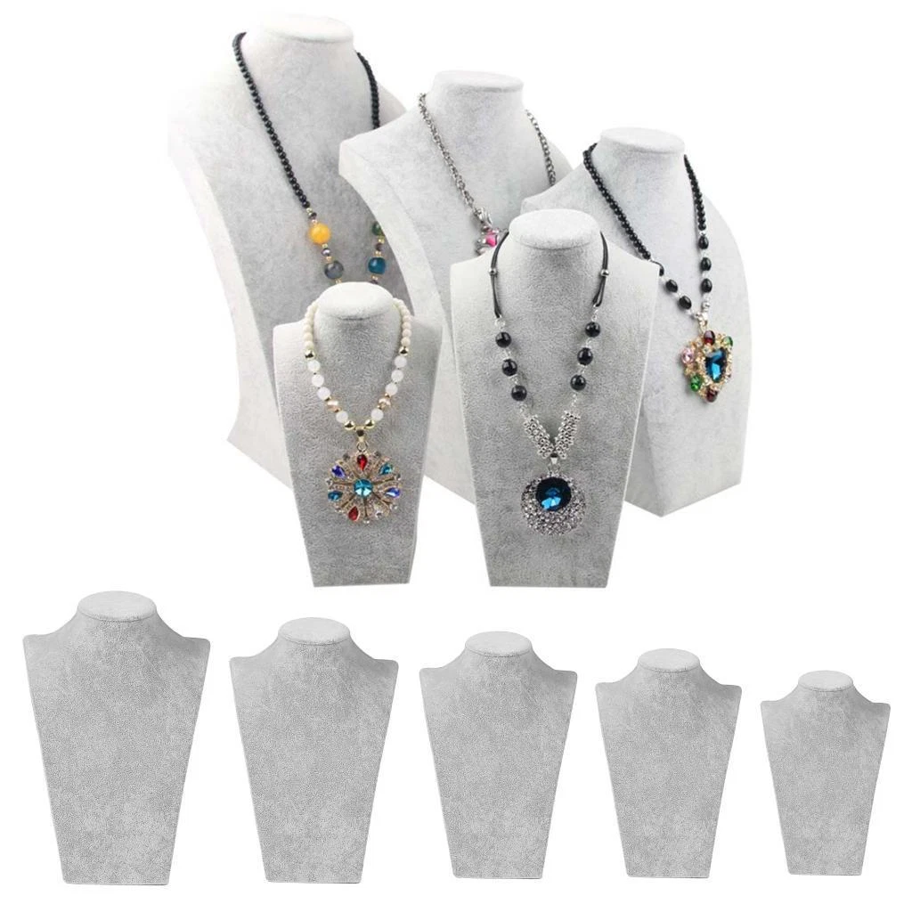 Grey velvet jewelry display clearance