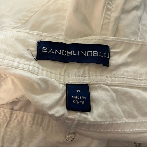 Bandolinoblu Women’s Capri Pants High-Rise Relaxed Straight Cotton White 14 - Picture 5 of 6