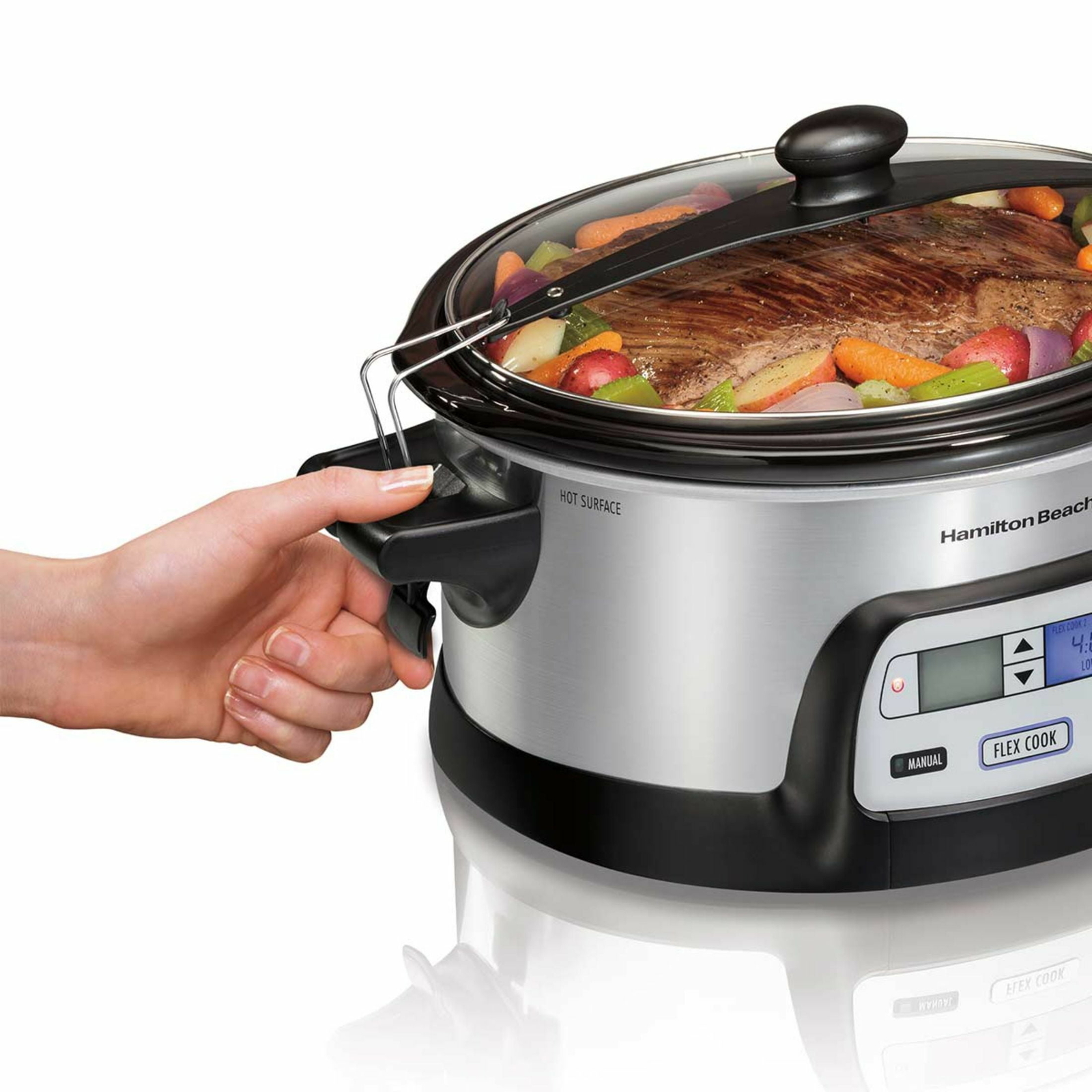 Hamilton Beach FlexCook 6 Qt Stay or Go Slow Cooker - Stainless Steel