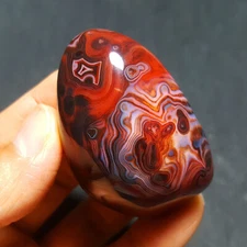 HOT62.3G Natural Polished Banded Agate Crystal Madagascar 5943+