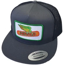 DEKALB SEED Patch Yupoong 6006 Classics Trucker Hat Snapback Charcoal/Black 
