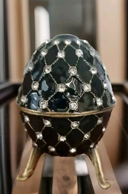 Schmuckei Dose Deko Ei Etui Strass Zarenei Edel Schmuckdose Antik Pillendose Neu