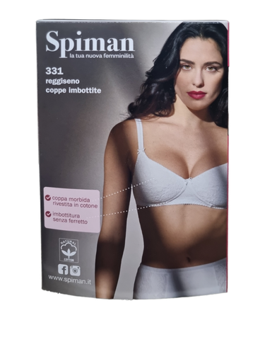Spiman Reggiseno imbottito in cotone elasticizzato e pizzo elastico 331 - Picture 25 of 39