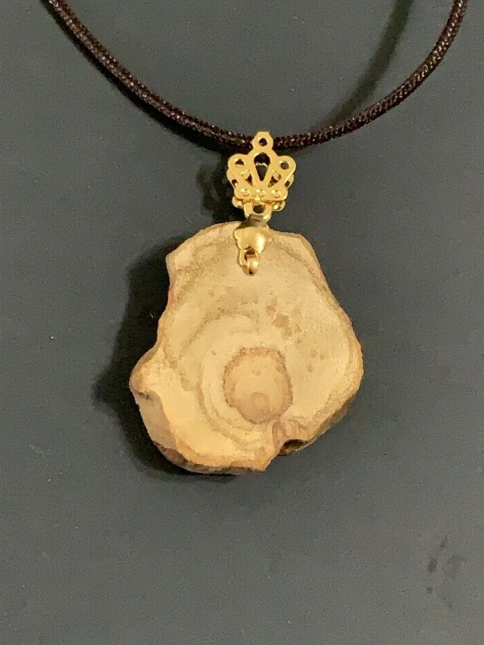 Colgante de madera de agar natural collar tejido ajustable Foto 3 de 4