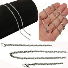 18K White Gold Filled Tarnish-Free 26 inch 3 mm Rolo Cable Chain Necklace C146W