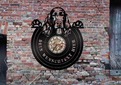 Irish Setter  Wanduhr Holz Welpen Welpe no Aufkleber Buch Uhr Züchter Hundebild