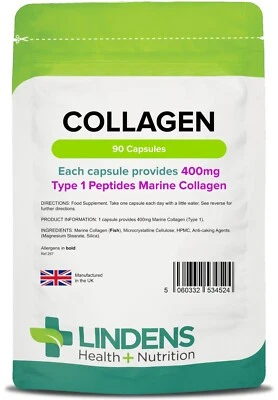 Collagen (Marine Source) 400mg x 90/360 Capsules; Lindens