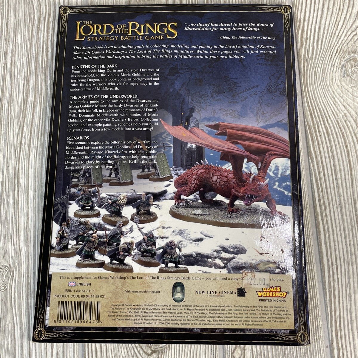 LOTR Khazad-Dum Sourcebook Games Workshop Rule Guide Role Play Lord Of The  Rings