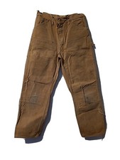 Vintage 80's Distressed Carhartt double knee Duck Canvas Pants 32x32 USA made