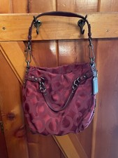 Coach Dark Red Cloth Bag/Purse. Excellent Condition. Clean