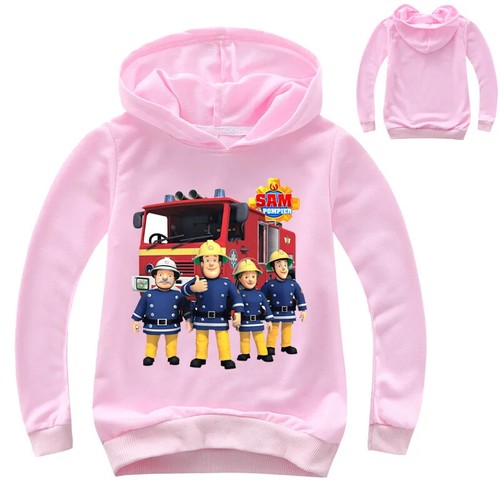 Fireman Sam Long Sleeve Sweatshirt Firefighter Clothes Boys Hoodies Coat Tops - Picture 39 of 45