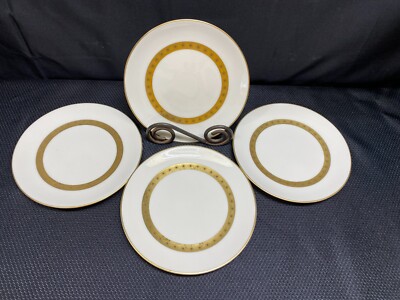 Castleton ''GOLDEN CLASSIC'' (Classic Gold) ~ Set of 4 ~ Dessert Plates ~ 7''
