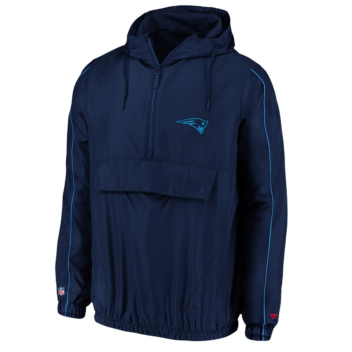 NFL New England Patriots Jacket Iconic Carnival 1/4 Windbreaker Hoody  Windjacket