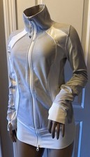 LULULEMON Asana Stipe Multi Jacket Full Zip Pockets Women's Size 6