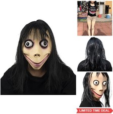 Scary Momo Mask Creepy Halloween Latex Cosplay Costume Adult One Size Fits Most
