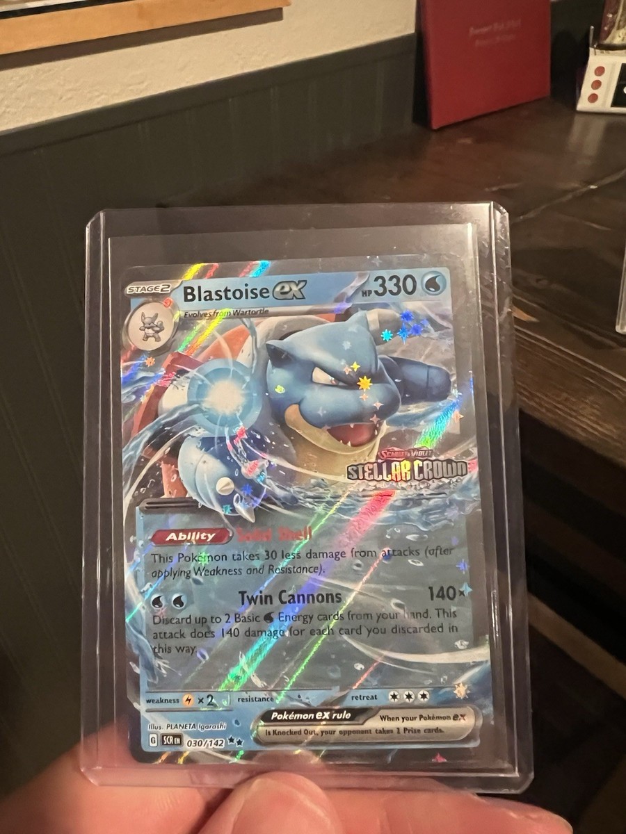 Blastoise ex 030/142 Stellar Crown Stamp Holo Premium Collection