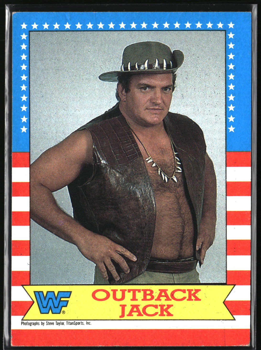 Outback Jack 1987 Topps WWF #14 Rookie