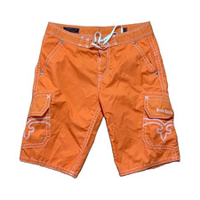 Y2K Vintage Rock Revival Mens Solid Orange Bo...