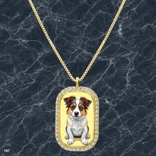 Gorgeous Cute Dog Puppy Pendant Necklace Picture Design Trendy Gold Tone Gold