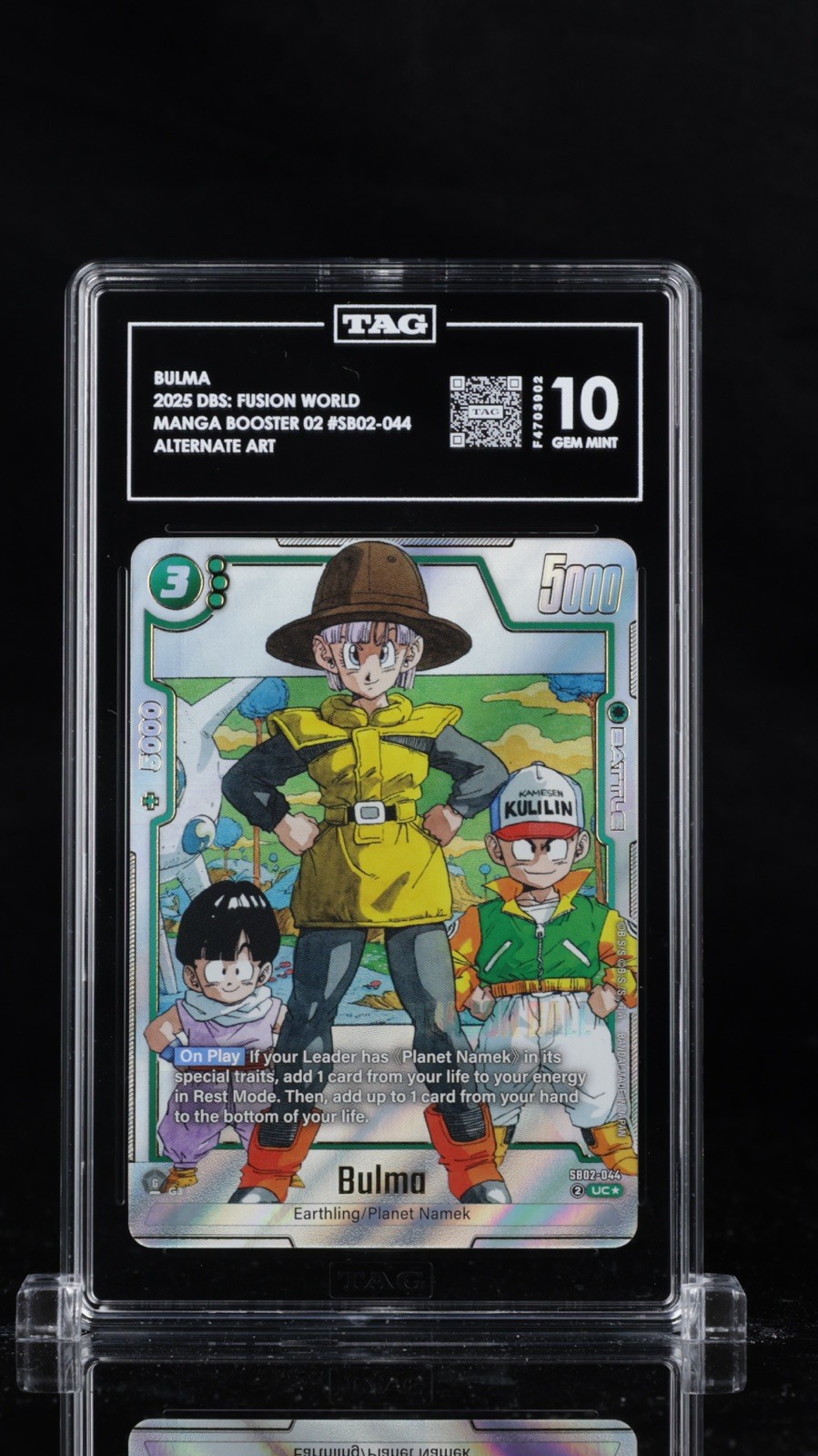 2025 Dragon Ball Super Card Game Bulma Alternate Art Foil SB02-044 Tag 10 view 1