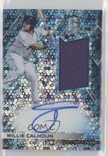 2018 Panini Chronicles Neon Blue Prizm 73/99 Willie Calhoun #RJA-WC Auto 0t6a