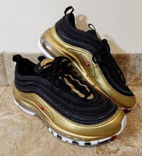 Nike Air Max 97 OG Black Metallic Gold AT5458-002 Size M 5 / W 6.5 Sneakers