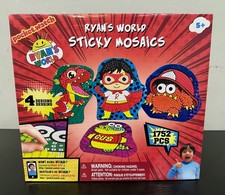 NEW Ryans World Sticky Mosaics 4 Scenes 1752 Pieces Moe Baby T-Rex Ryan Gus