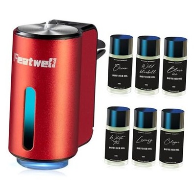 Featwell Car Air Freshener, Three Adjustable Modes Intelligent Aroma Red