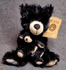 Boyds Bear 2006 United Way Edition Black Bear B.Franklin Hugging Baby Adams HTF