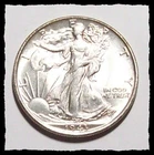 1943-P WALKING LIBERTY HALF DOLLAR Bright Lustrous Choice AU+ #11D73 .900 SILVER
