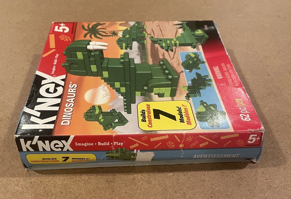 Juego de dinosaurios multimodelo K'Nex #11870 construye 7 modelos NUEVA CAJA ABIERTA Foto 4 de 4