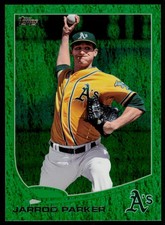 2013 Topps Jarrod Parker 211 Emerald Foil Oakland Athletics