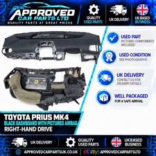Toyota Prius Mk4 Black Dashboard Shell With Pictured Passenger AB — RHD