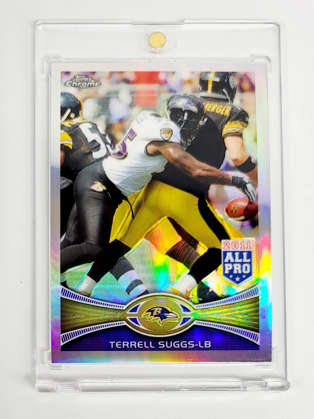 MINT REFRACTOR PARALLEL TERRELL SUGGS SACKS BEN ROETHLISBERGER 2012 Topps Chrome