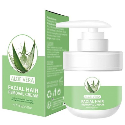 Facial Depilatory Cream, Aloe Vera Hair Removal 3.52 Fl Oz (Pack of 1) 
