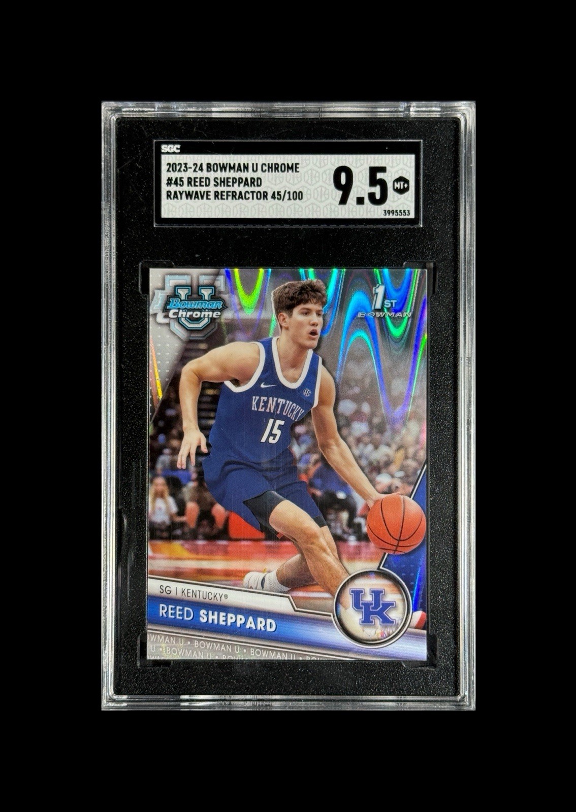 2023-24 Bowman University Chrome - Reed Sheppard #45 RayWave Refractor /100 (RC)