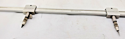 Vintage (BRUNING) 12'' RAD.  Beam Compass Drafting Tool NICE CONDITION (SEE PICS)