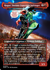Orthion, Hero of Lavabrink - Rogue - Deadpool Foil sticker MTG Marvel Commander